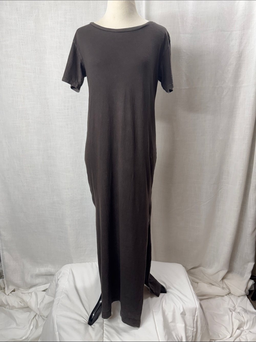 Billabong Washed Brown Relaxed Short Sleeve T-Shirt/Crew Midi Dress